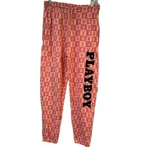 Official Vintage-Style Playboy Sweatpants Two-Tone Pink Size M